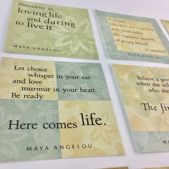 Maya Angelo Quote Cards Junk Journaling Supplies Scrapbook Ephemera Pack 12 mq - Picture 4 of 10